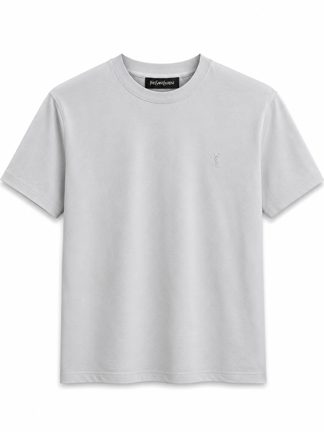 Saint Laurent YSL Logo T-Shirt – Grey