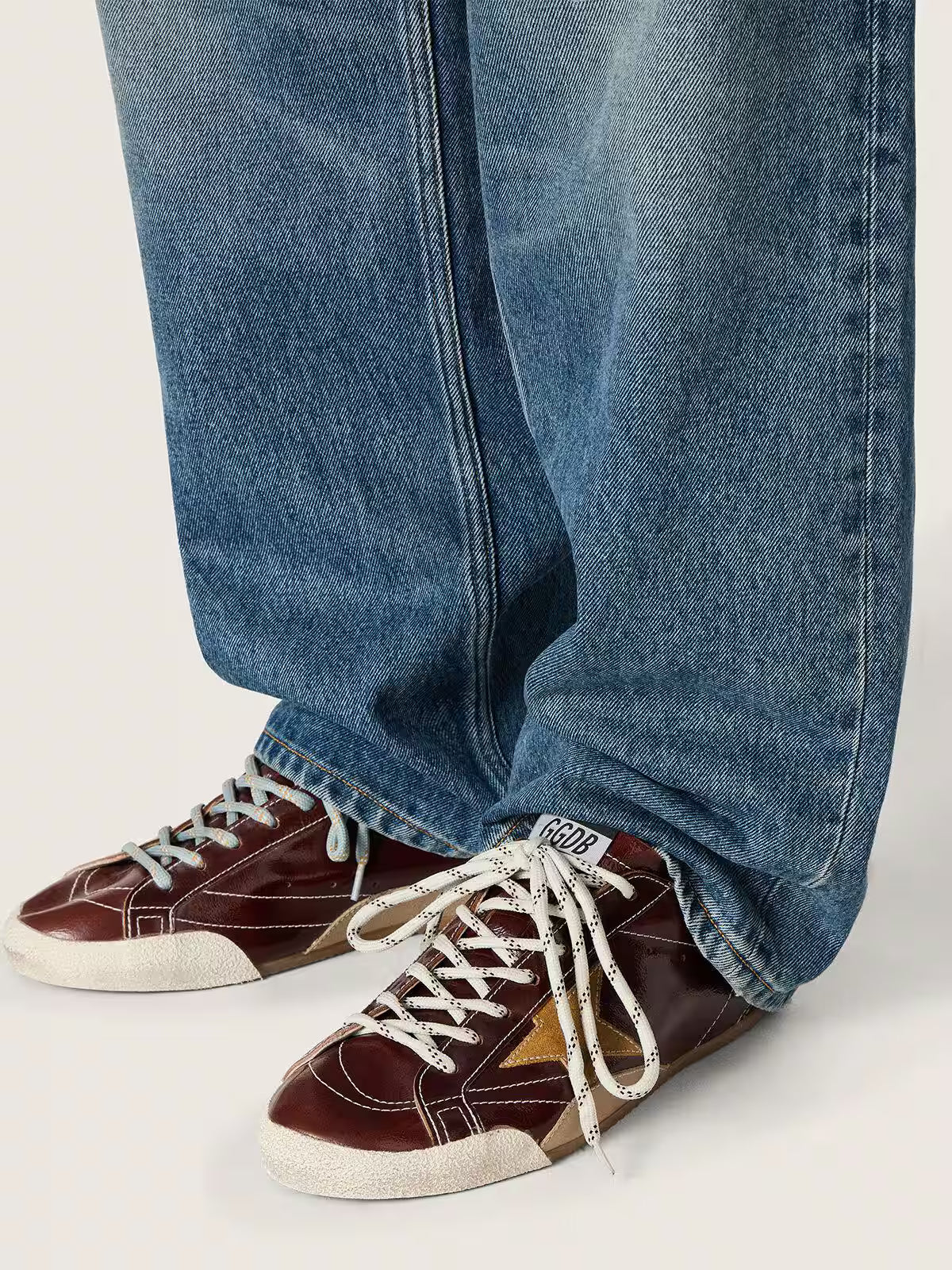 Golden Goose True Star in Burgundy
