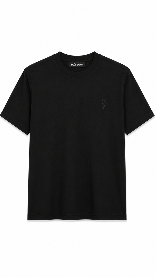 Saint Laurent YSL Logo T-Shirt – Black
