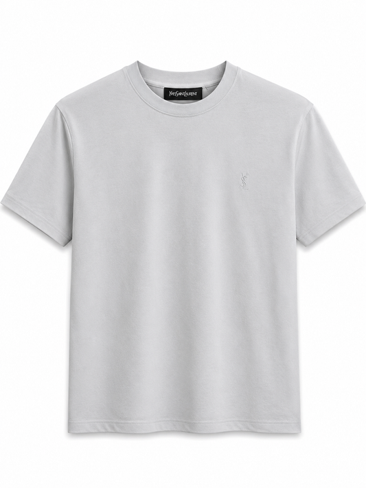 Saint Laurent YSL Logo T-Shirt – Grey