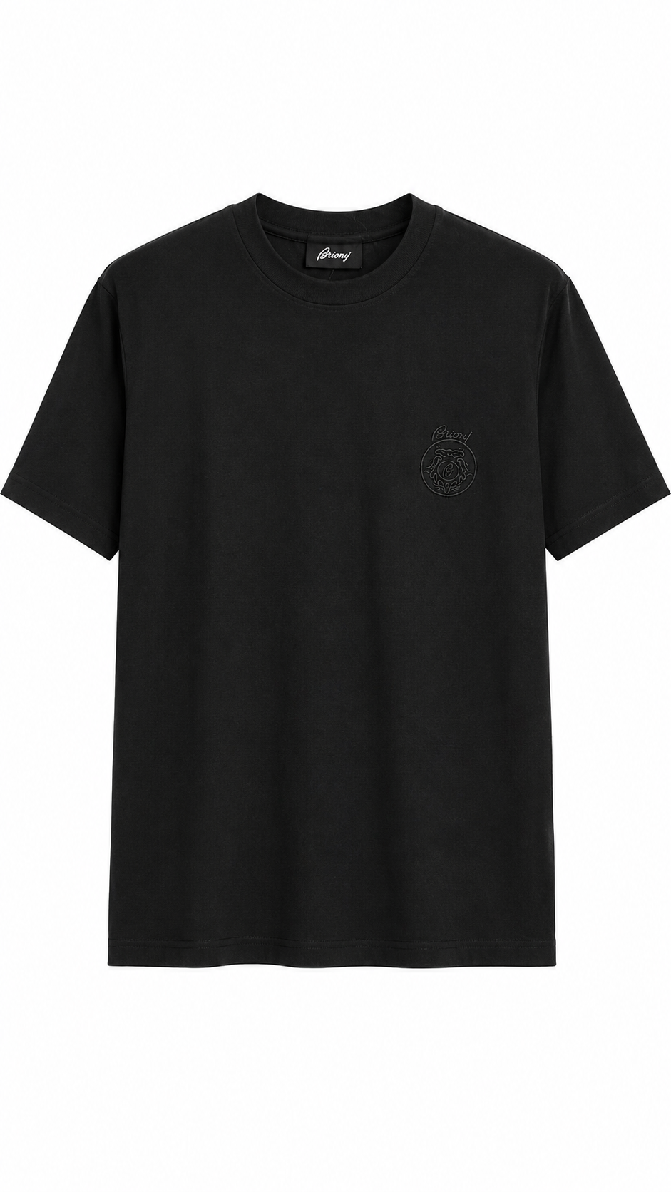 Brioni Tonal Crest T-Shirt – Black