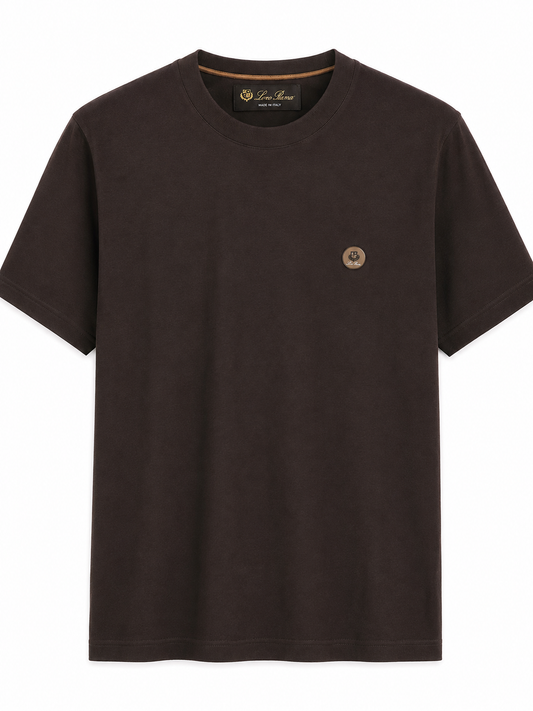 Loro Piana Dark Espresso Crest T-Shirt