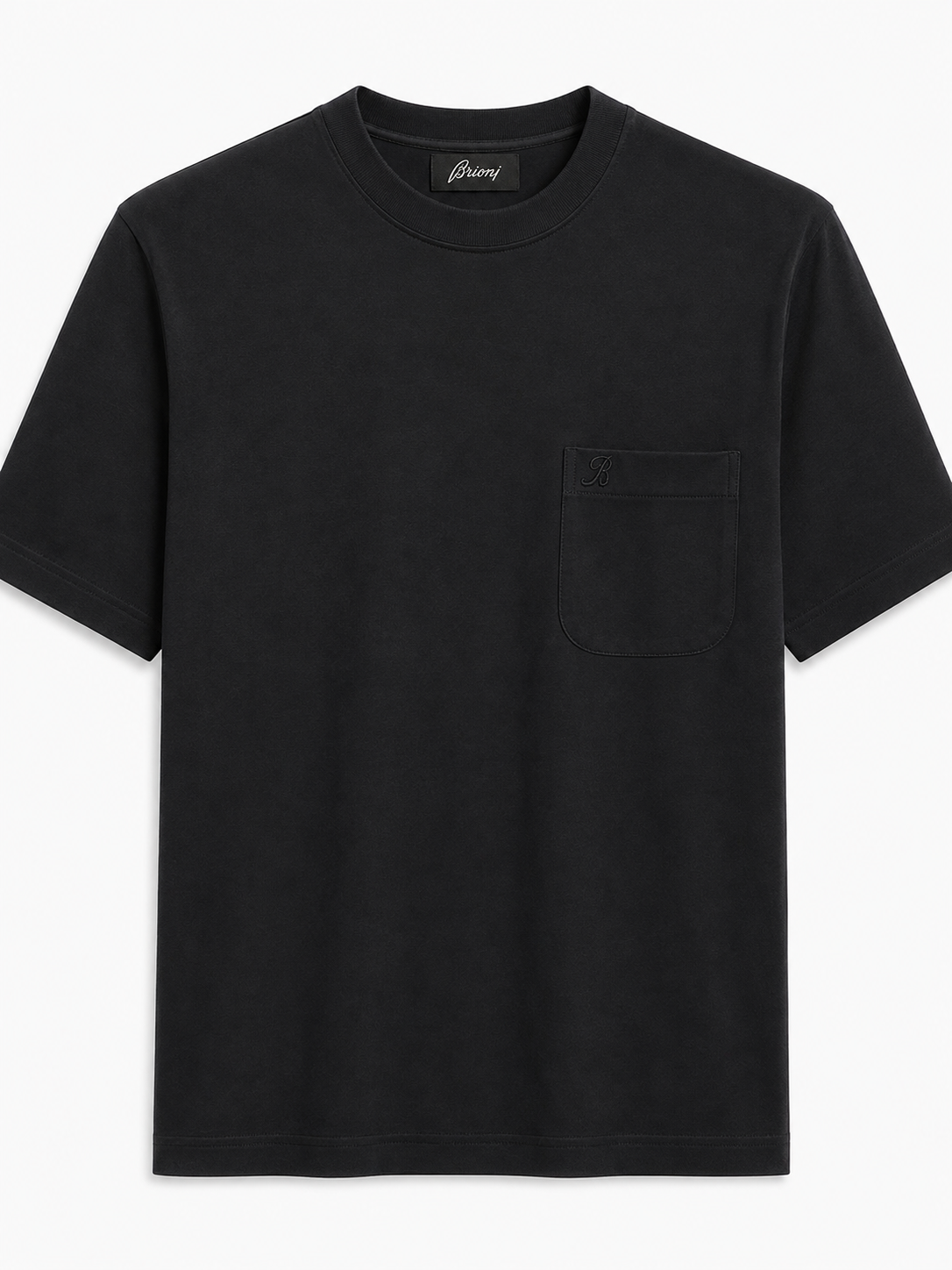 Brioni Black Pocket T-Shirt
