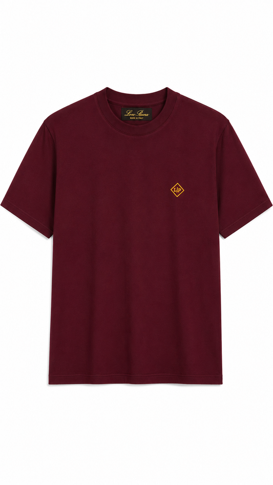 Loro Piana LP Logo T-Shirt – Burgundy