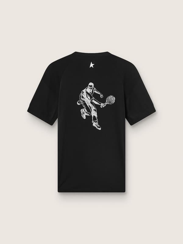 Men's  Golden Goose black T-shirt with print on the back