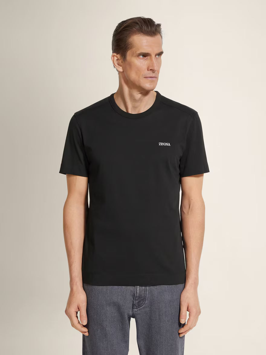 Zegna Logo T-Shirt – Black