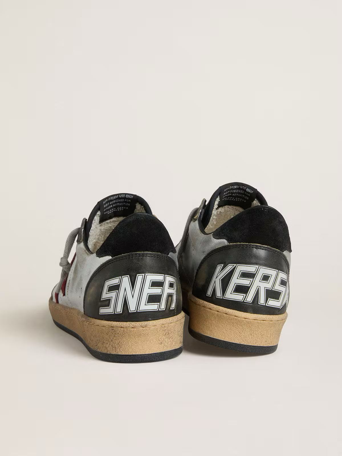 Golden Goose Ball Star LTD in silver laminated leather