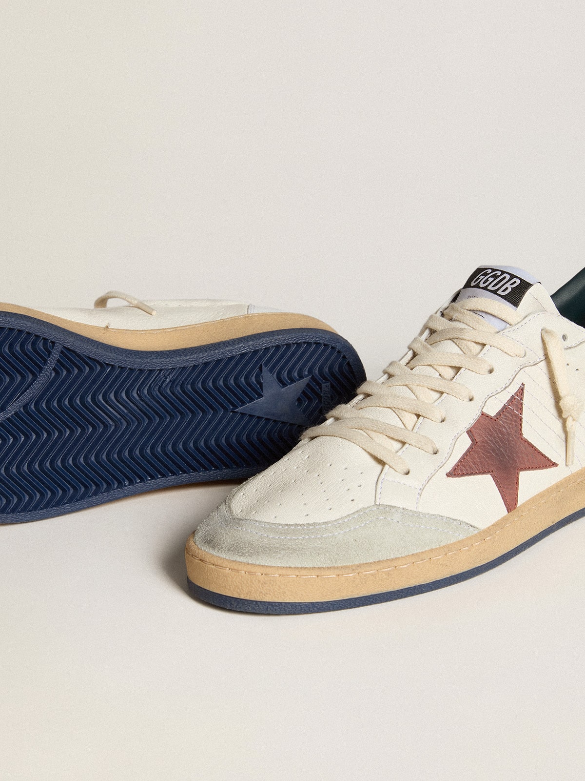 Golden Goose with brown star and nappa heel tab