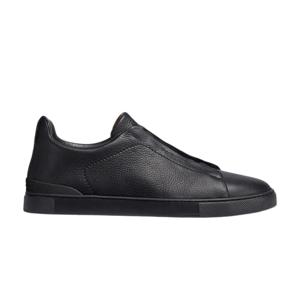 Zegna Triple Stitch Deerskin Sneaker